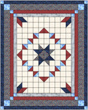 Quilt Kit Patriotic Pinwheel Star Twin Precut  Fabric and Tonals