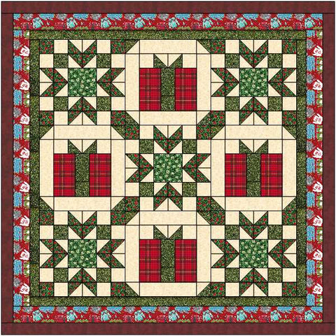 All Wrapped Up Christmas/ Precut Quilt Kit 70"X70"