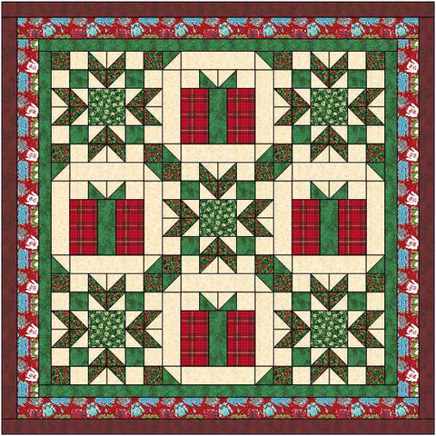 All Wrapped Up Christmas/ Precut Quilt Kit 70"X70"