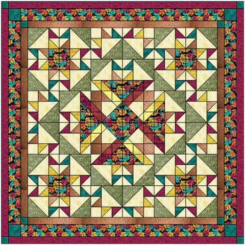 Quilt Kit Autumn Embers/Pre-cut Fabrics Ready To Sew