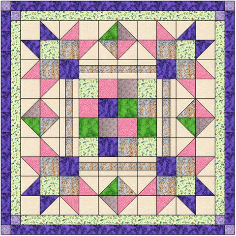 Quilt Kit Butterfly Garden Town  Square Lap Quilt/Benartex/Pre Cut & Ready to Sew!!