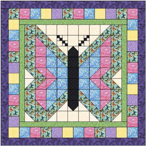 Quilt Kit Butterfly  Among Flowers /Precut/Ready to Sew!!