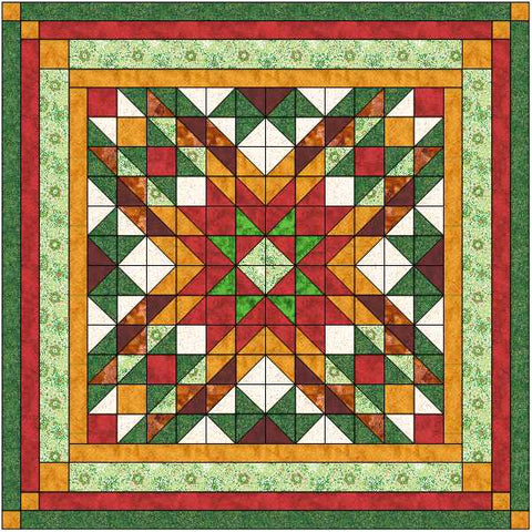 Quilt Kit Christmas Star Beautiful Tonals and Christmas Prints/Pre Cut & Ready to Sew!!