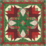 Easy Quilt Kit Christmas Poinsettia /Precut/Ready to Sew!!