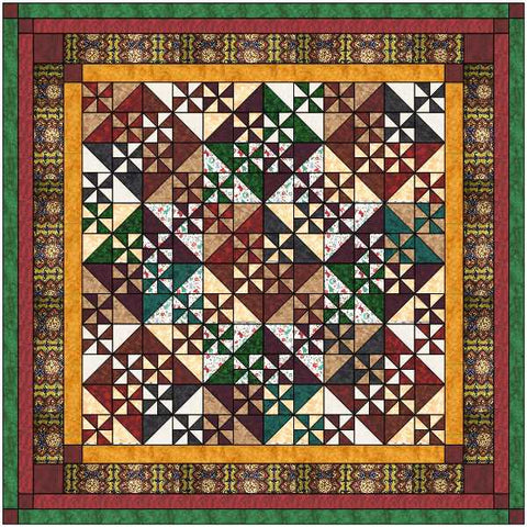 Quilt Kit Christmas Pinwheel Queen/Precut/Ready to Sew!!