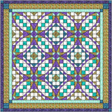 Quilt Kit  Clear Reflections Purple & Green Queen/Precut/Ready to Sew!!