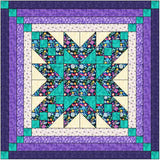 Quilt Kit/Elegant Star Purple PassionGorgeous/Pre-cut Fabrics Ready To Sew!
