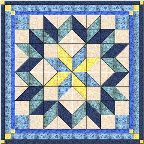 Quilt Kit French Country Carpenter Star Queen Benartex Fabrics/Pre Cut & Ready to Sew!!