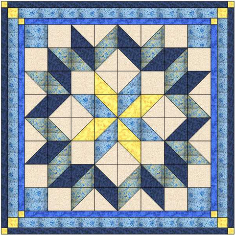 Quilt Kit French Country Carpenter Star Queen Benartex Fabrics/Pre Cut & Ready to Sew!!