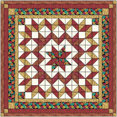 Quilt Kit Galaxy Star Autumn Beautiful!/Pre-cut Fabrics Ready To Sew!