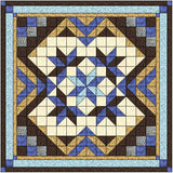 Easy Quilt Kit Heavens Variation Blue/Brown/Precut/Ready to Sew