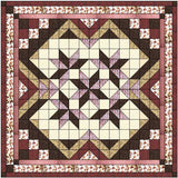 Easy Quilt Kit Heavens Variation Burgandy, Rose, Brown/Precut/Ready to Sew!!