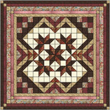 Easy Quilt Kit Heavens Variation Burgandy, Rose, Brown/Queen/Precut/Ready to Sew!!