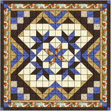 Easy Quilt Kit Heavens Variation Blue/Brown/Precut/Ready to Sew