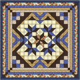 Easy Quilt Kit Heavens Variation Queen Blue/Brown/Precut/Ready to Sew