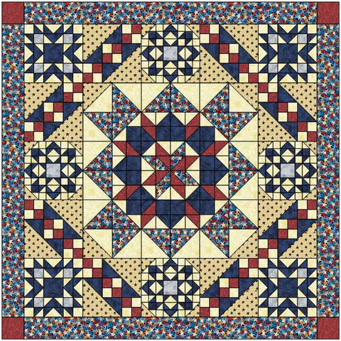 Patriotic Hexagon Star /Pre-cut Fabrics Ready To Sew