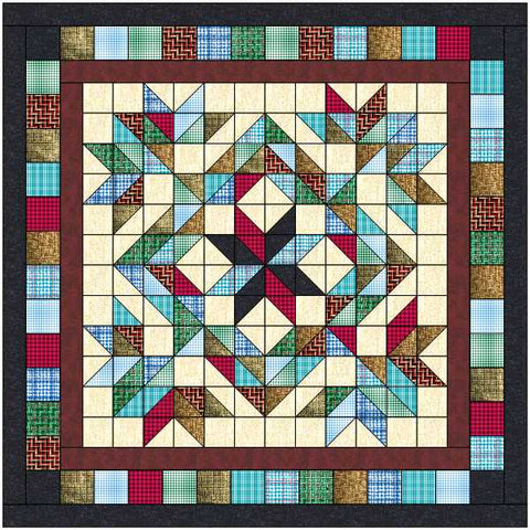Easy Quilt Kit Home For the Holiday's/Precut 69" X 69"/Ready to Sew