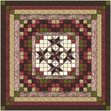 Nine Patch Starlily Burgandy & Brown/Precut Fabrics Ready To Sew