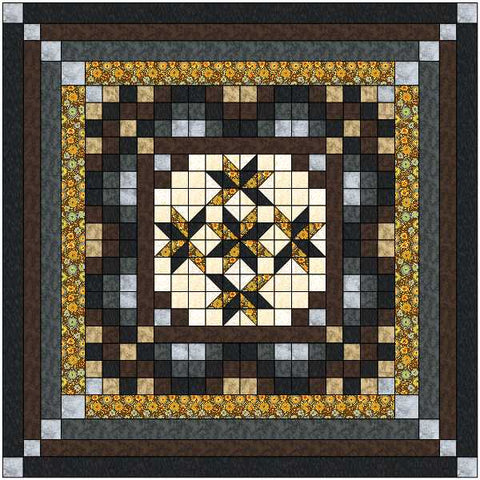 Nine Patch Starlily Neutral/Precut Fabrics Ready To Sew