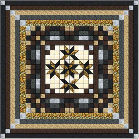 Nine Patch Starlily Neutral/Precut Fabrics Ready To Sew/King