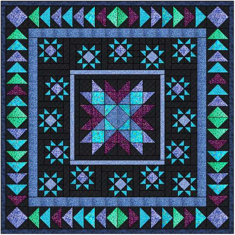 Northern lights Quilt Kit 73" X 73"/Pre-cut Fabrics Ready To Sew