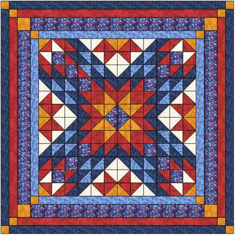 Quilt Kit/Patriotic Star  Tonals & Patriotic  Fabrics/Pre Cut & Ready to Sew!!