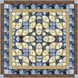 Easy Quilt Kit Shadow Illusion Blue and Brown /Precut/Ready to Sew!!