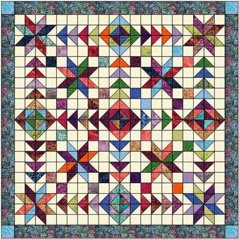 Easy Quilt Kit Tribal Sunset Queen/Precut/Ready to Sew!! 90" X 90"