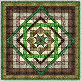 Easy Quilt Kit Tumbling Star/Green and Browns/Precut/Ready to Sew!!