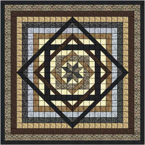 Easy Quilt KIt Tumbling Star Neutral Queen/Precut/Ready to Sew!!