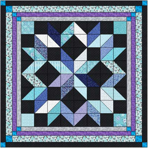 Quilt Kit Beautiful Winter Jewels Carpenter Star King Benartex Fabrics/Pre Cut & Ready to Sew!!