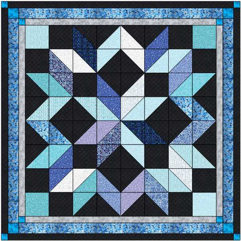 Quilt Kit Beautiful Winter Jewels Carpenter Star Queen Benartex Fabrics/Pre Cut & Ready to Sew!!