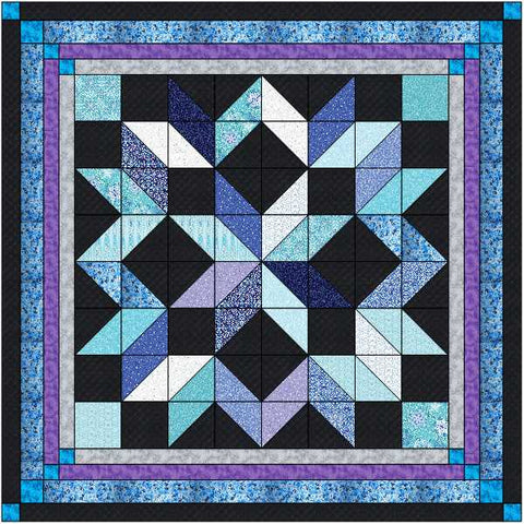 Quilt Kit Beautiful Winter Jewels Carpenter Star King Benartex Fabrics/Pre Cut & Ready to Sew!!