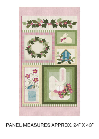 A Wooley Garden Quilt Panel with Backing