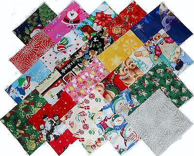 20 10" Christmas Quilting Fabric Layer Cake Squares Christmas !! NEW ITEM