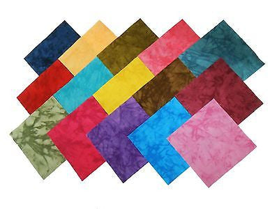 60 5" Quilting Squares RJR HAND SPRAY DESIGNER TIE DYE Charm pack