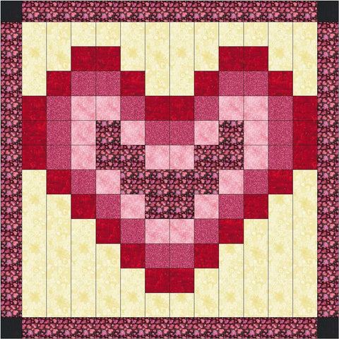Quilt Kit Valentine Heart Lap Quilt/Benartex
