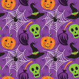 Easy Quilt Kit Halloween Jack O Lantern and Witches/Pre-cut Fabric Ready To Sew