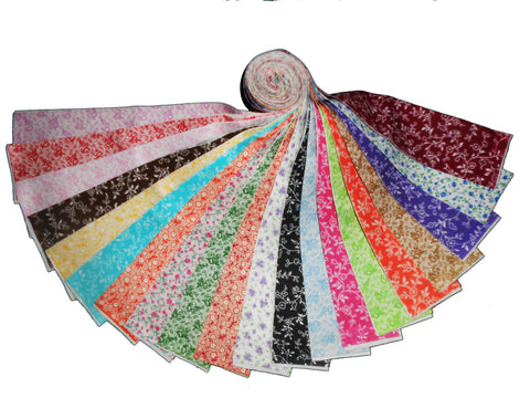 15 2.5 Quilting Fabric Jelly Roll Strips Retro Flower Power 3 !!! –  Material Maven Quilting