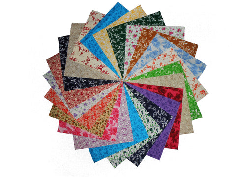 80 5" Quilting Fabric Squares/ Antique Calico Reproductions/Charms