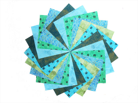 12 10 Inch Northern Lights Quilting Square Prints by QT Fabrics Gorgeous!