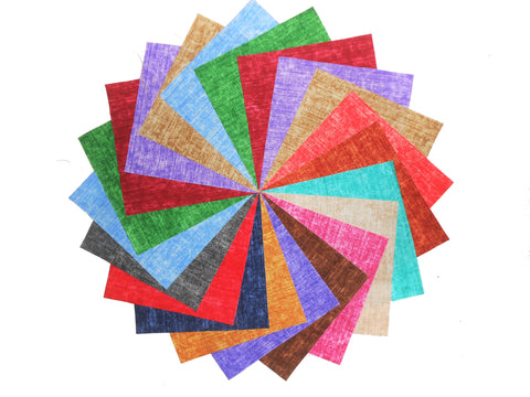 16 10 inch  "Cross Strokes" Tonals Layer Cake Quilting Squares16 Colorways