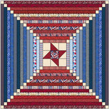 Quilt Kit Patriotic Couthouse Steps/Precut Ready to Sew/Easy Strip/Beginner