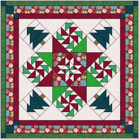 Easy Quilt Kit Warm Christmas Wishes 69" X 69"/Precut/Ready to Sew!!