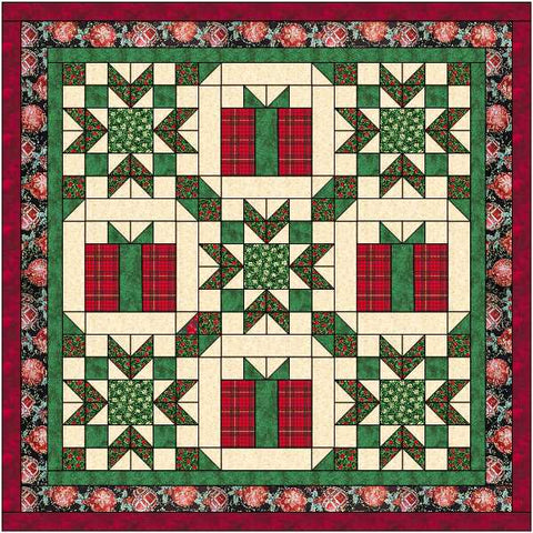 All Wrapped Up Christmas/ Precut Quilt Kit 70"X70"