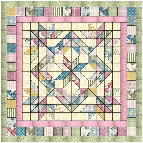 Easy Quilt Kit A Wooley Garden Chic/Precut/Ready to Sew!!