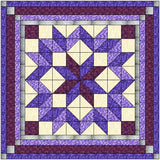 Quilt Kit/Carpenter Wheel/Purple Passion/Pre-cut Fabrics Ready To Sew