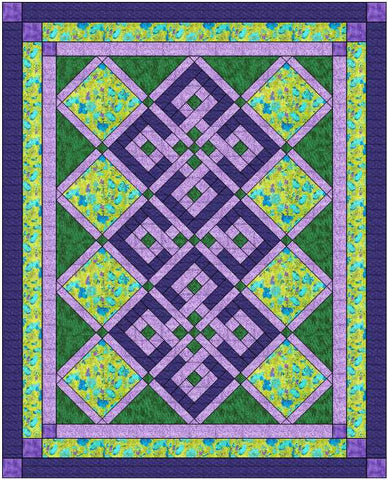 Quilt Kit Celtic Roads Purple and Green