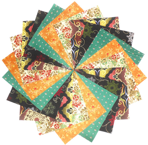 Layer Cake 10in Cotton Fabric squares - Garden L's Modern , LECIEN Origami  SP16 Cool set -- 42 pieces