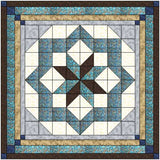 Quilt Kit/Constellation Blues and Browns /Pre-cut Fabrics Ready to Sew